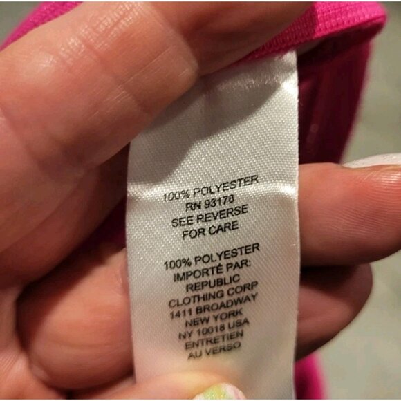 New Fuscia Pink Wide Leg High Rise Side Zip Dress Pants Sz 12 Truth By Republic - Picture 6 of 7